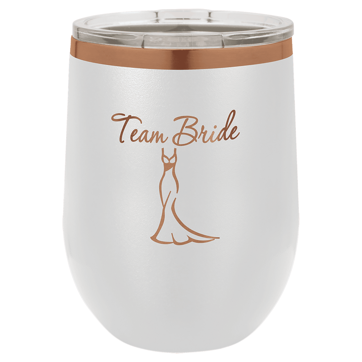 12 oz Polar Camel Stemless Wine Tumbler with Lid - Specialty Ion-Plated Finish - Laser Engrave