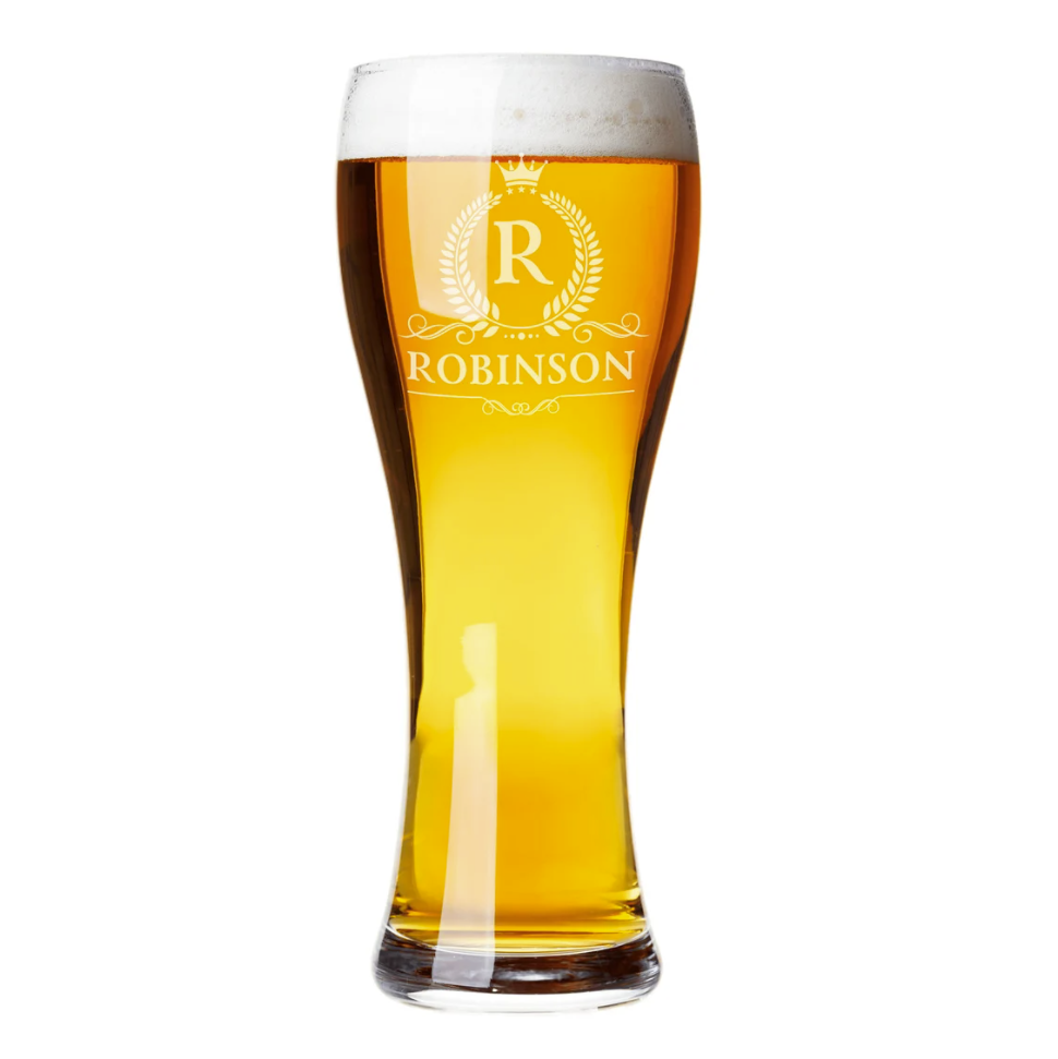 16oz Pilsner Beer Glass - Laser Engraved