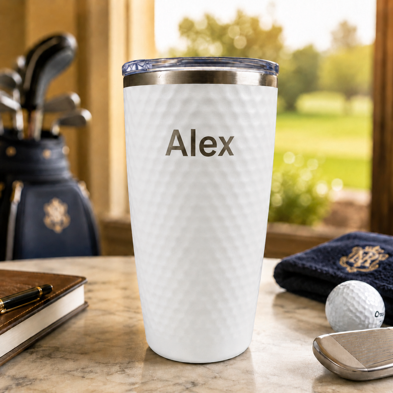 20 oz Polar Camel Golf Tumbler - Laser Engraved - Dimpled Like Golf Ball