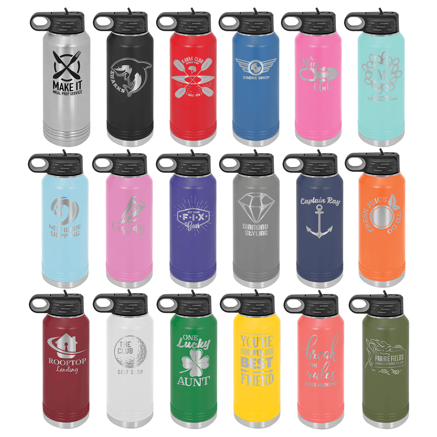 32oz Polar Camel Double Wall, Vacuum Insulated Water Bottle - Laser Engraved